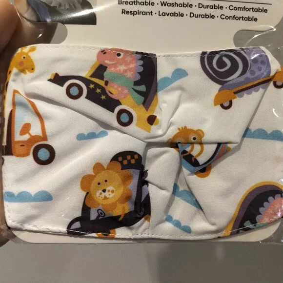 NWT LOT 5 Kids Reusable Masks Children mask printed 2 layers %100 Cotton inside - Picture 5 of 16